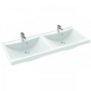 Раковина для ванної Marmorin Moris 1200 D врізна без крила литий камінь білий P_U_550_05_1200