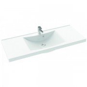 Раковина для ванной Marmorin Moris 1200 врезная с крылом литой камень белый P_U_550_04_1200