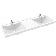 Раковина для ванної Marmorin Moris 1500 D врізна з крилом литий камінь білий P_U_550_06_1500