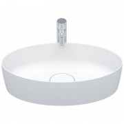 Раковина Riho Thin Oval 58х34,6 см искусственный камень белый матовый F70028
