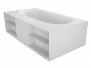 Ванна з штучного каменю Riho Burgos 180х102 см білий матовий BS4200500000000