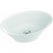 Раковина для ванной Marmorin Luka накладная без крыла литой камень белый P_U_263_02_0500