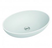 Раковина для ванної Marmorin Birma I накладна без крила литий камінь білий P_U_604_01_0570