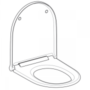 Сиденье с крышкой для унитаза Geberit ONE с микролифтом быстросьемное дюропласт глянцевый хром 243.989.21.1