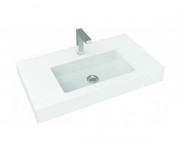 Раковина для ванної Marmorin Zoya 800 накладна без крила литий камінь білий P_U_552_02_0800