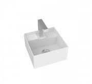 Раковина для ванной Marmorin Tantium I накладная без крыла литой камень белый P_U_532_03_0282