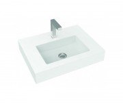 Раковина для ванної Marmorin Zoya 600 накладна без крила литий камінь білий P_U_552_01_0600