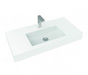 Раковина для ванної Marmorin Zoya 900 накладна з крилом литий камінь білий P_U_552_03_0900