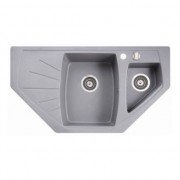 Мийка для кухні Marmorin Fenco trapez з крилом врізна штучний камінь сірий 320 613 003