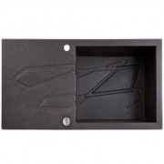 Мойка для кухни Marmorin Foorn I 1k 1o с крылом врезная искусственный камень черный 450 113 002