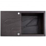 Мийка для кухні Marmorin Foorn I 1k 1o з крилом врізна штучний камінь чорний 450 113 002