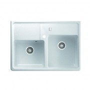 Мийка для кухні Marmorin Ewit 2k без крила накладна штучний камінь білий 515 203 006