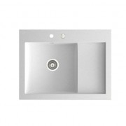 Мийка для кухні Marmorin Nero 1k 0,5o з крилом штучний камінь білий 714 113 006