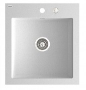 Мийка для кухні Marmorin Nero 1k без крила штучний камінь білий 714 103 006