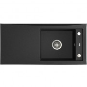 Мойка для кухни Marmorin Tessa 1k 1o с крылом врезная искусственный камень черный 715 113 002