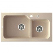 Мийка для кухні Marmorin Ako 2k без крила врізна штучний камінь пісочний 711 503 007