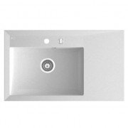 Мийка для кухні Marmorin Ivo з крилом штучний камінь білий 710 113 006