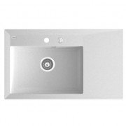 Мийка для кухні Marmorin Ivo з крилом врізна штучний камінь білий 718 113 006