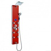Гідромасажна панель для душа Dusel хром/червоний DU787392R