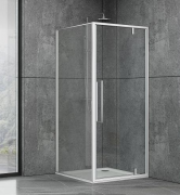 Душова кабіна квадратна Dusel Deluxe Series DL198+DL196 100 Chrome 1000x1000x1900 мм профіль хром/скло прозоре