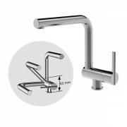 Смеситель для кухни GRB Cocinas однорычажный со складывающимся изливом хром 535900
