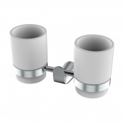 Стакан для зубных щеток двойной Devit Katarina подвесной белый/хром 85D8148