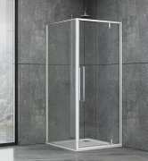 Душевая кабина квадратная Dusel Deluxe Series DL198+DL196 100 Chrome 1000x1000x1900 мм профиль хром/стекло прозрачное