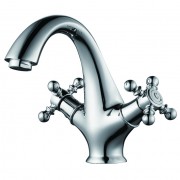 Змішувач для раковини Devit Retro двохвентильний латунь хром 43611127