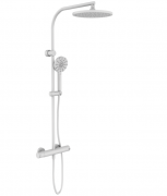 Душевая система GRB Time термостатическая с фиксированной стойкой белый 47425471XL