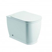 Унитаз напольный пристенный с крышкой Devit Afina 36х54 см санфаянс белый 3030150