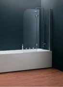 Шторка для ванной Devit Quest 115х140 см универсальная хром/прозрачное стекло FEN0797