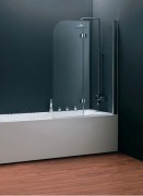 Шторка для ванной Devit Quest 115х140 см универсальная хром/стекло шиншилла FEN0797P