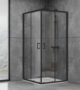 Душевая кабина квадратная Dusel Easy Fit Series Black Matt 1000x1000x1900 профиль черный матовый/стекло прозрачное EF-184B 100 Black Matt