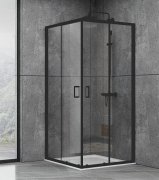 Душевая кабина квадратная Dusel Easy Fit Series Black Matt 900x900x1900 профиль черный матовый/стекло прозрачное EF-184B Black Matt