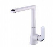 Смеситель для кухни Devit Iven однорычажный латунь хром/белый 43108141W