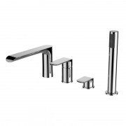 Змішувач на борт ванни Devit Iven з душовим гарнітуром хром 43128141