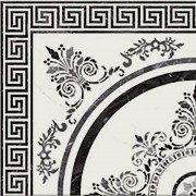 Плитка Click Ceramica Estatuario Roseton 45х45 см білий 211706