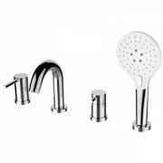 Смеситель для ванной GRB Time на борт ванны с душевой лейкой хром 46233460