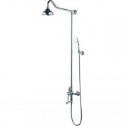 Душова стійка для ванної Devit Charlestone Ceramic з виливом і одноважільним змішувачем латунь хром 34520142