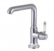 Змішувач для раковини Devit Charlestone Ceramic високий одноважільний з донним клапаном хром 345X1142