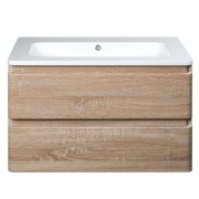 Тумба с раковиной Devit Fly 80х48см МДФ светлый дуб 0021120WO