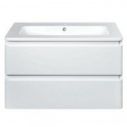Тумба з раковиною Devit Fly 80х48см МДФ білий глянець 0021120W