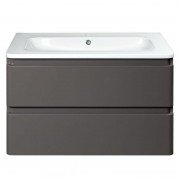 Тумба з раковиною Devit Fly 80х48см МДФ сірий 0021120G