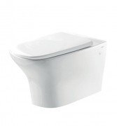 Унитаз подвесной с крышкой Devit Iven 36.5х51.5 см безободковый санфаянс белый 3120141