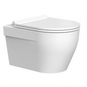 Унитаз подвесной с крышкой Devit Laguna 35.2х63 см безободковый санфаянс белый 3020110