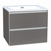 Тумба з раковиною Devit City 59.4х47.6 см МДФ/ДСП сірий глянець 0020160G