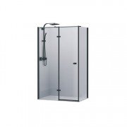 Душова кабіна Devit UP 900x900x1900 мм ліва профіль чорний матовий/скло прозоре FEN2110BL