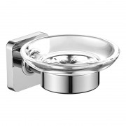 Мыльница для ванной Devit Laguna подвесная с держателем хром/стекло прозрачное 6720110