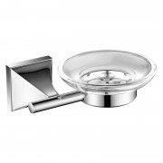 Мыльница для ванной Devit Classic подвесная с держателем хром/стекло прозрачное 6020151