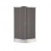 Душова кабіна Devit Nymfa з піддоном чверть кола 90х90 см профіль хром/скло темно-сіре FEN0301GDEV